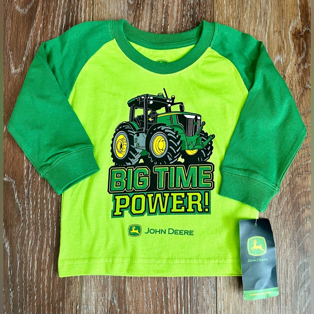 John Deere Long Sleeve Big Time Power Tee Size 12 Months